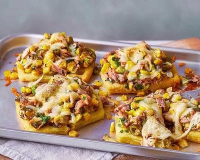 Tuna Melt Waffles