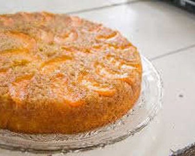 Peach upside down cake